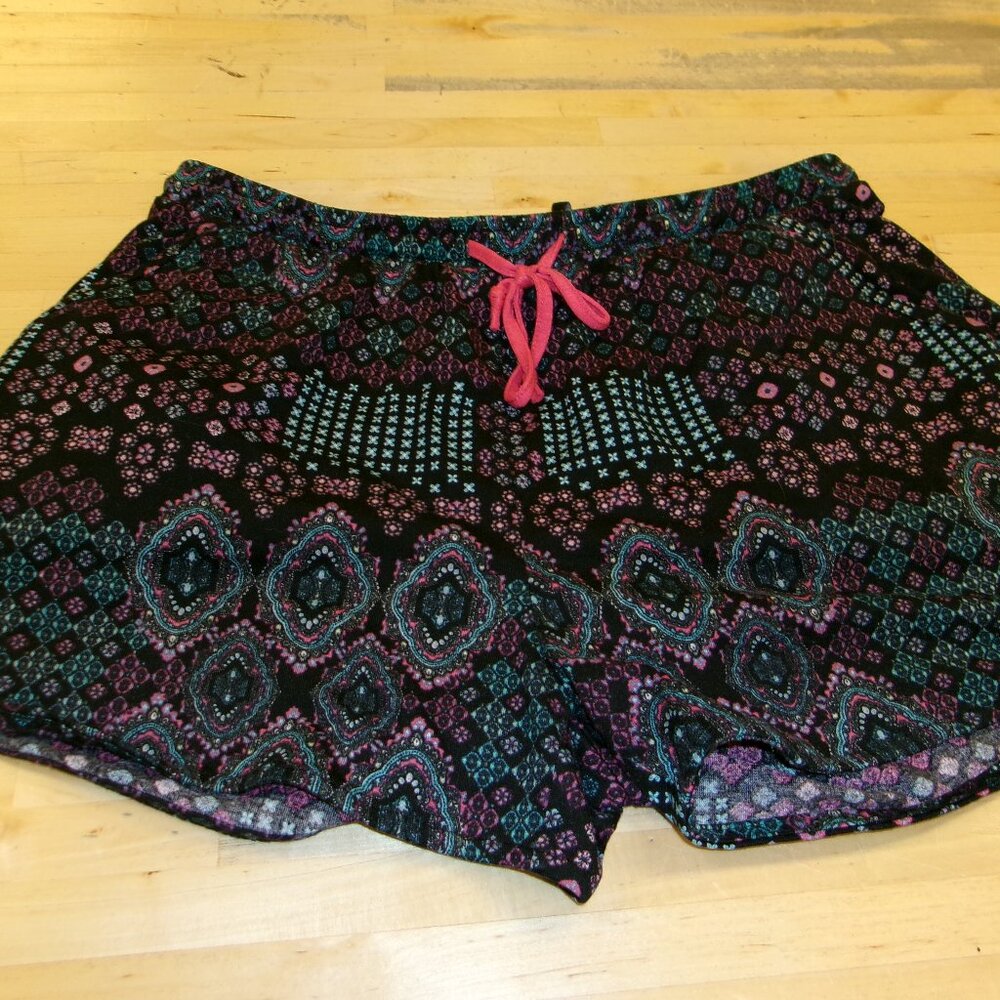 Colours of the World Polyester Women Ladies Lounge Drawstring Shorts Size Medium